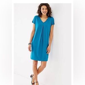 NWT J. Jill Dress Pleated Pacific Blue size XS